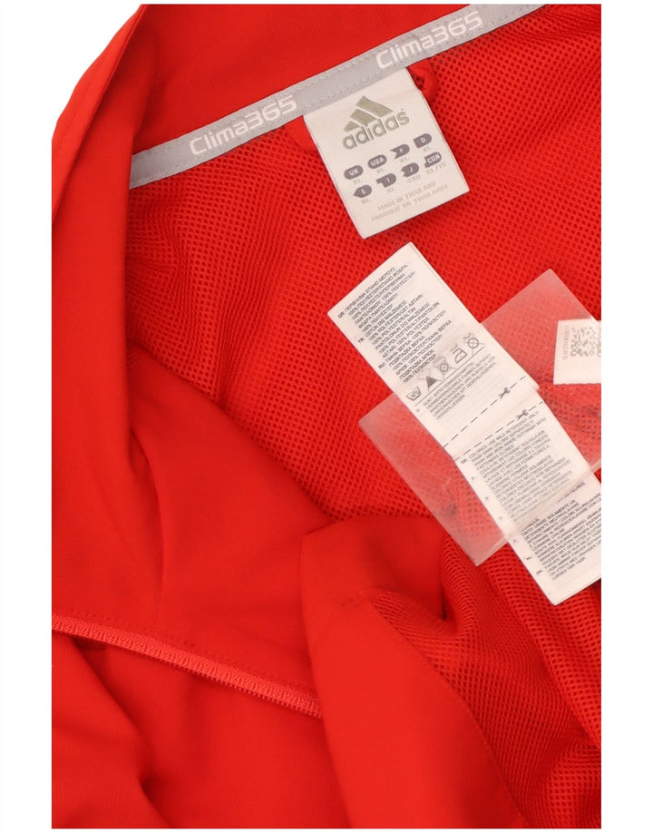 Adidas Herren Clima 365 Trainingsanzug Top Jacke XL Rot Colourblock Polyester