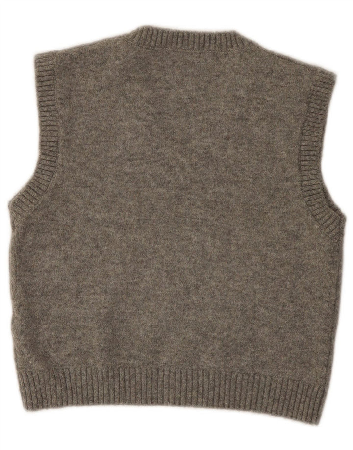 Zara Damen Weste Tank Top UK 10 Small Grau Polyester