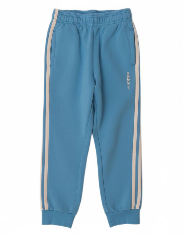 ADIDAS Jungen-Trainingshose, Jogginghose, 6–7 Jahre, blaue Baumwolle