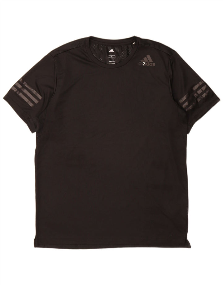 Adidas Herren Climacool T-Shirt Top Large Schwarz Polyester