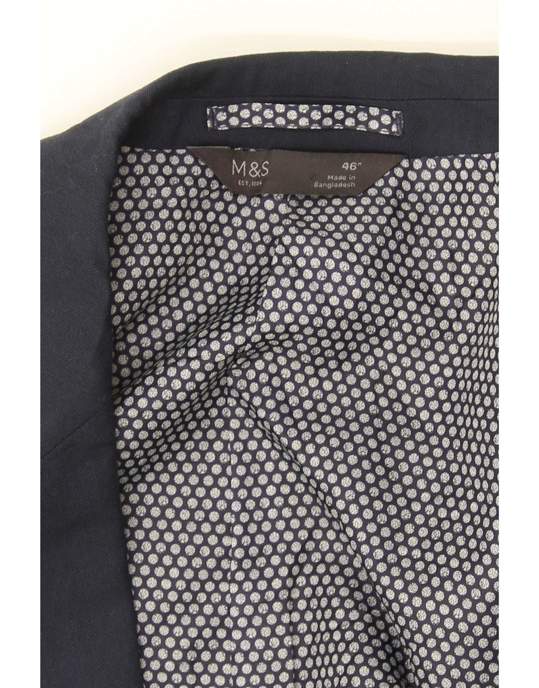 Marks & Spencer Herren-Blazer mit 2 Knöpfen, UK 46, XL, Marineblau