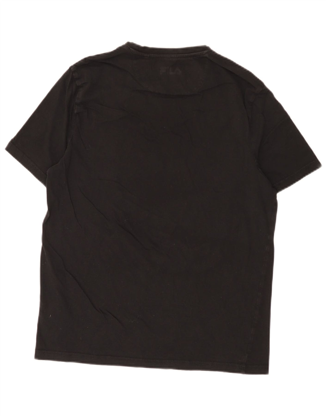 Fila Herren Grafik-T-Shirt-Oberteil aus mittelschwarzer Baumwolle