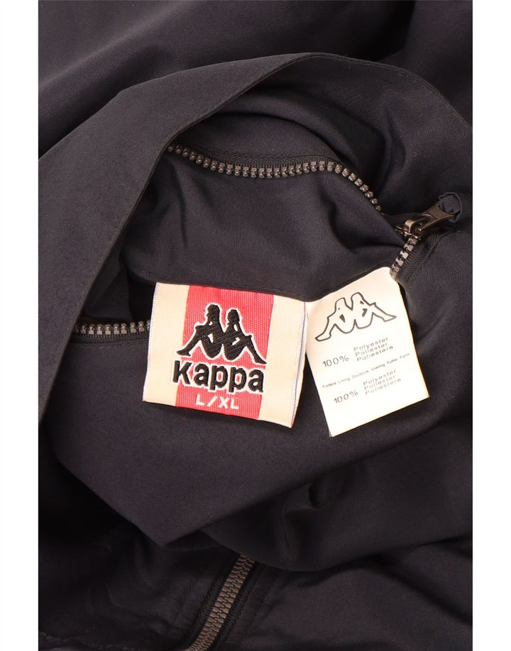 Kappa Herren Kapuzen-Wendejacke UK 40 Large Marineblau Polyester