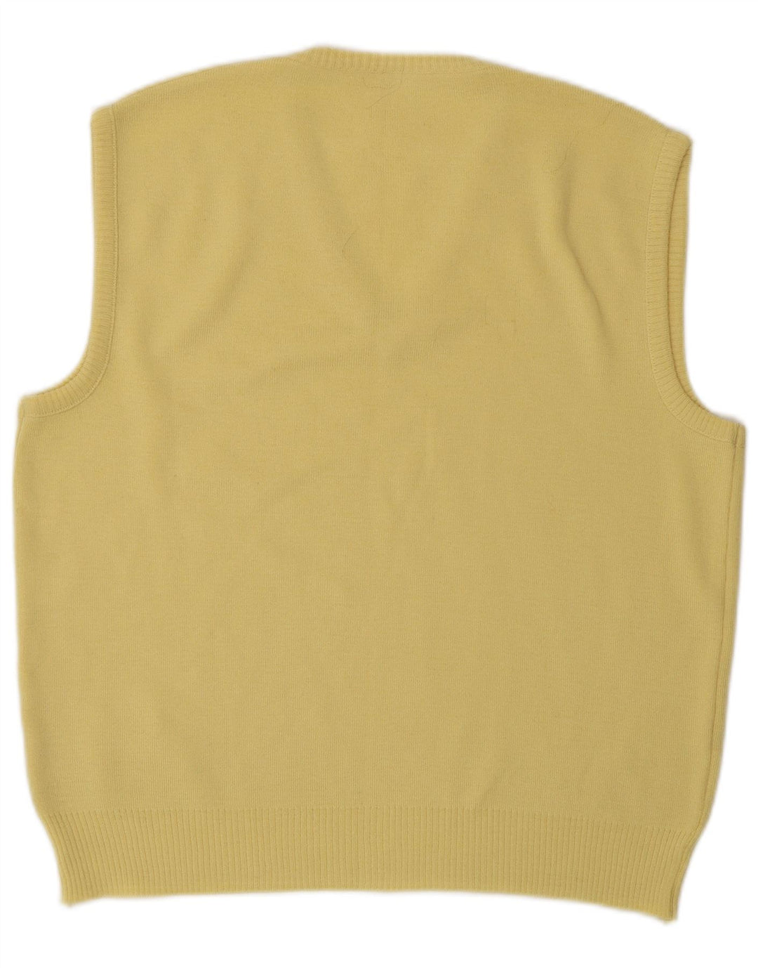 Vintage Herren Weste Tank Top Mittelgelb