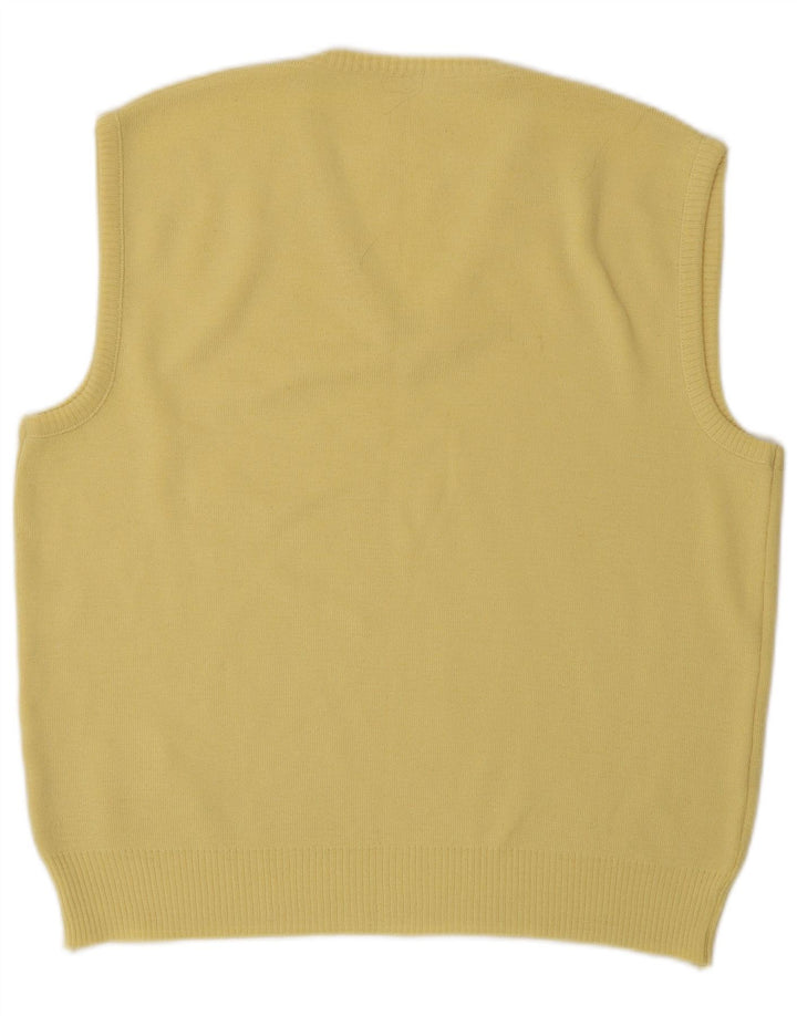 Vintage Herren Weste Tank Top Mittelgelb