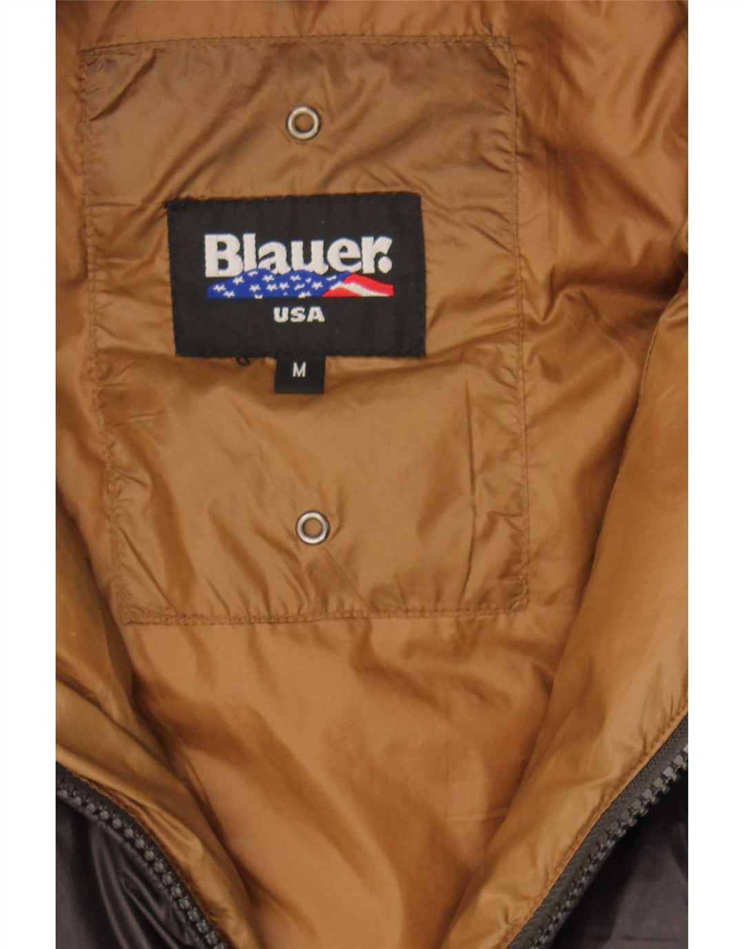 Blauer wattierte Damenjacke mit Kapuze, UK 12, mittelschwarz, Polyamid