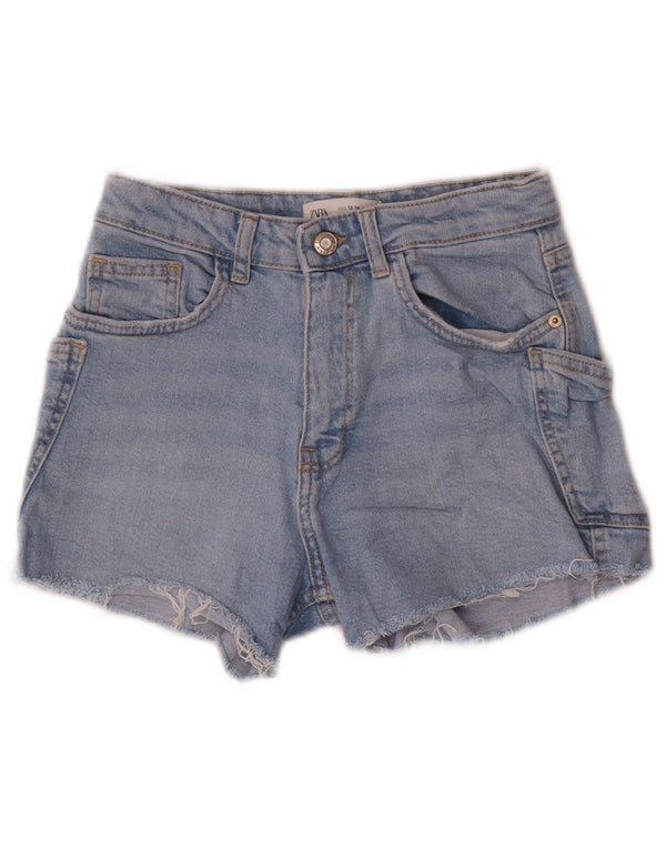 ZARA Mädchen Jeansshorts 13-14 Jahre W24 Blau