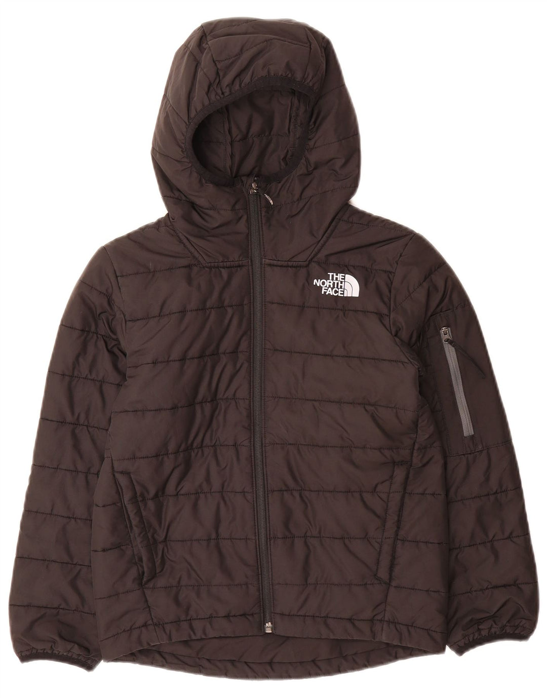 Wattierte Jacke mit Kapuze für Jungen von The North Face, 9–10 Jahre, mittelschwarz, Polyester