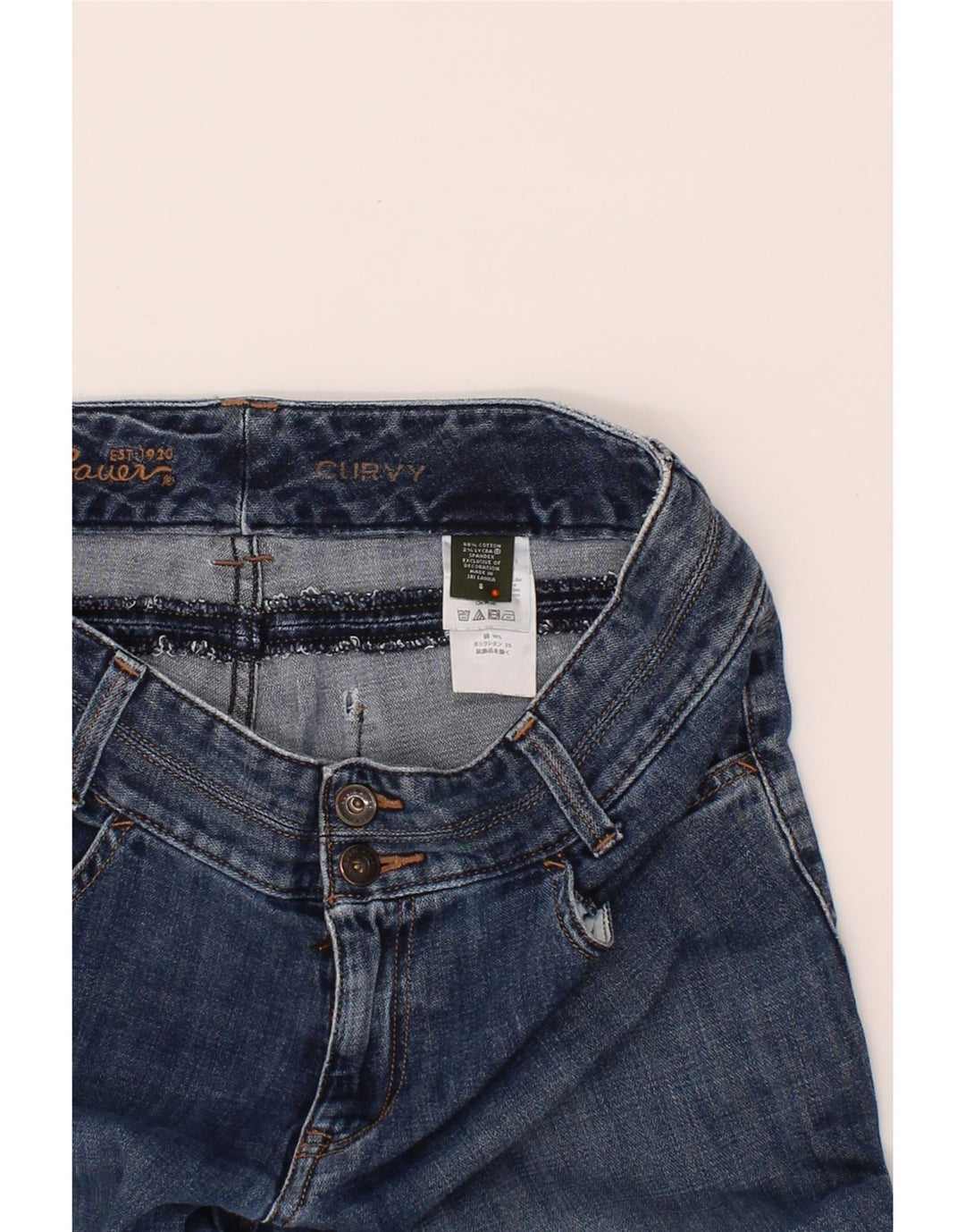 EDDIE BAUER Womens Curvy Capri Jeans US 8 Medium W31 L20 Blue Cotton Vintage Eddie Bauer and Second-Hand Eddie Bauer from Messina Hembry 