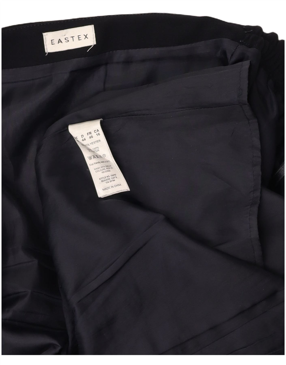 EASTEX Damen Trompetenrock UK 18 XL W36 Marineblau Polyester