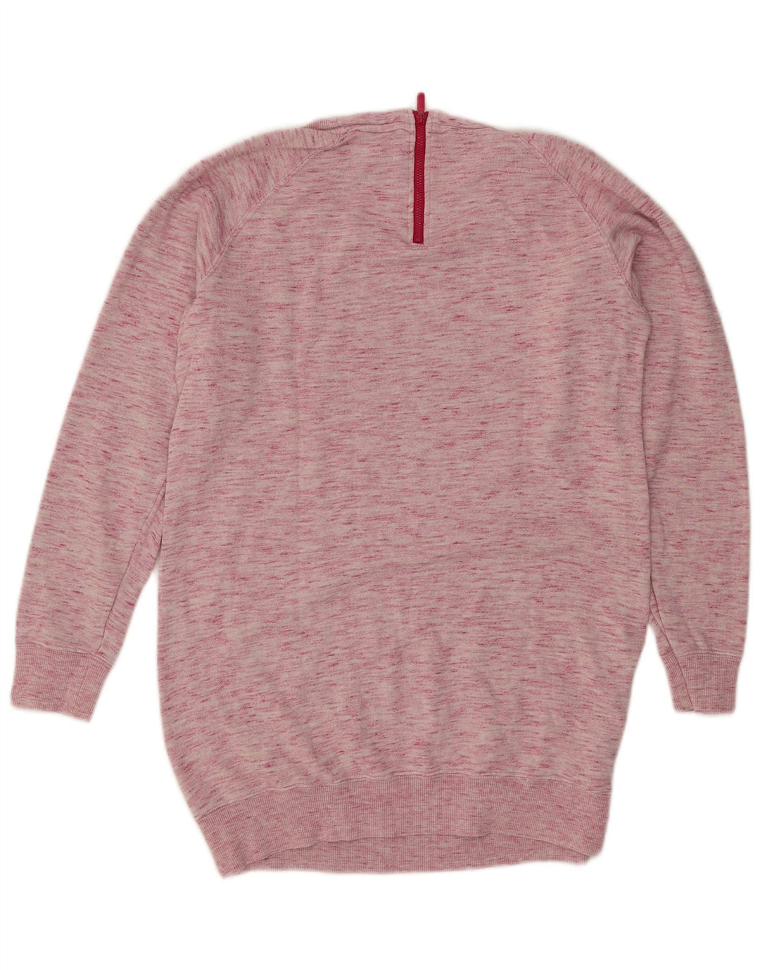 Adidas Damen Sweatshirt Pullover UK 12 Mittelrosa gefleckte Baumwolle