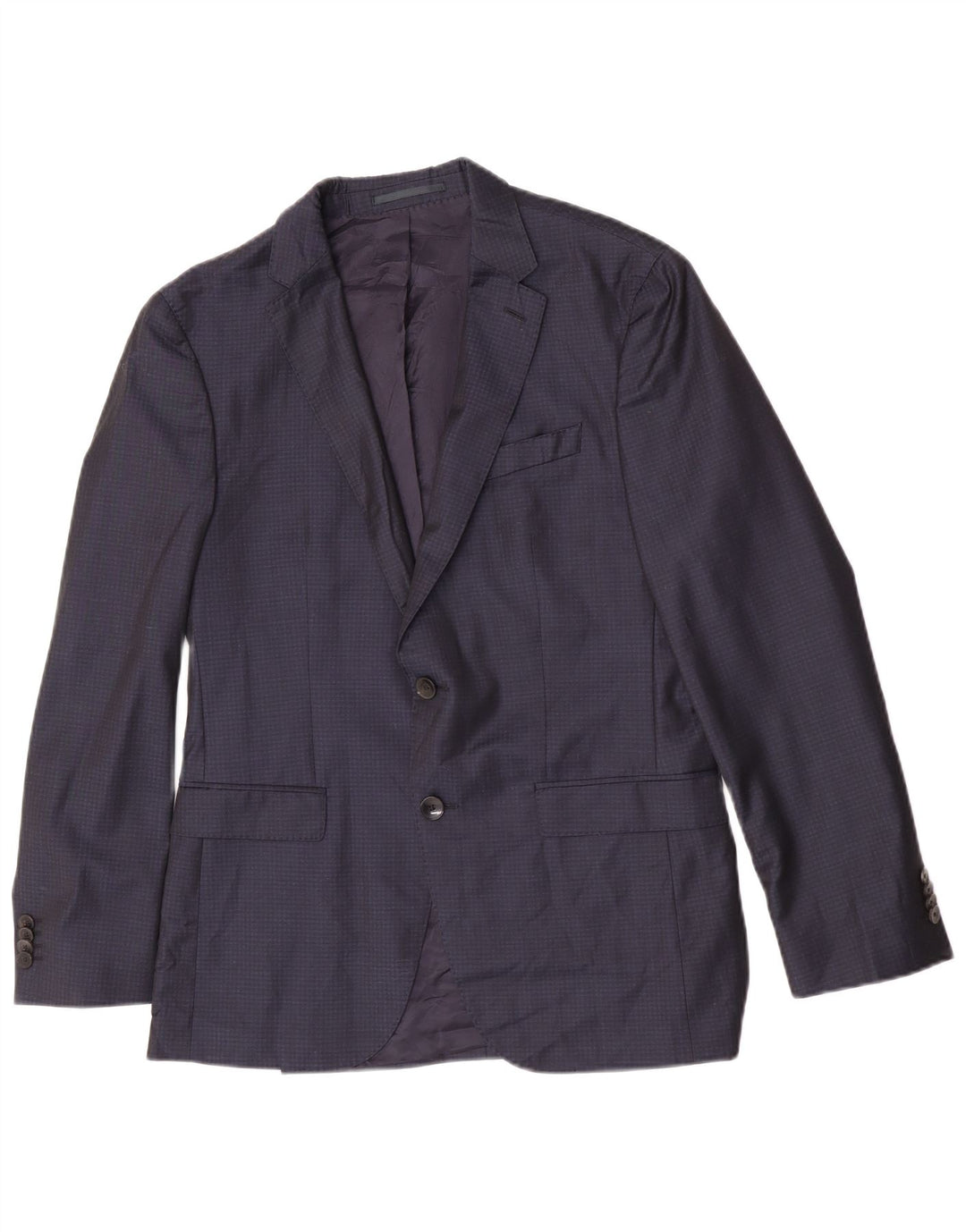 Hugo Boss Herren-Blazer mit 2 Knöpfen, IT 48, mittelblau, kariert
