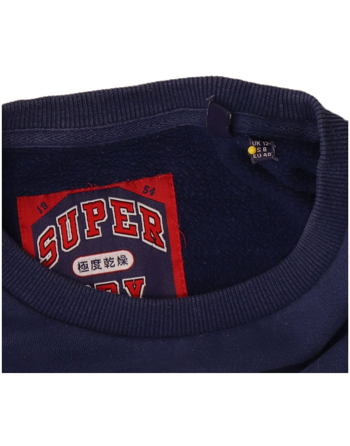 Superdry Damen-Sweatshirt mit Grafik-Übergröße, Größe M, Marineblau, Gr. 12
