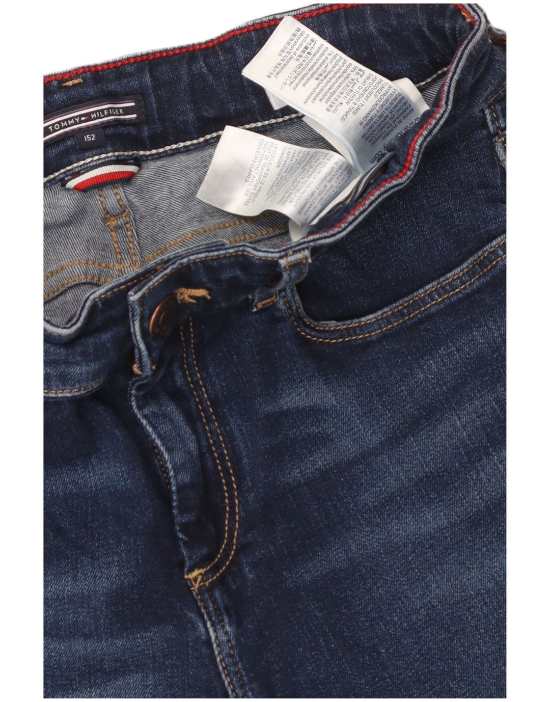 TOMMY HILFIGER Slim-Jeans für Jungen, 11–12 Jahre, W28, L27, blaue Baumwolle