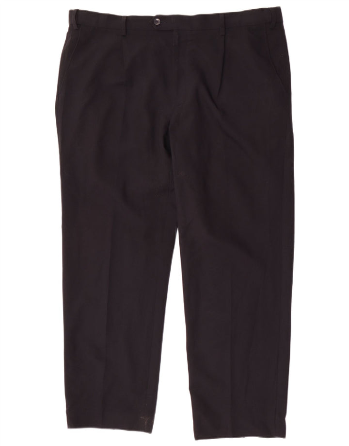 Marks & Spencer Herren-Anzughose mit normaler Passform, W40 L29, Marineblau, Polyester