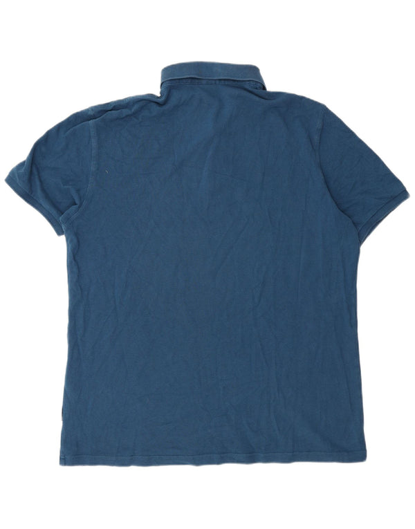 Napapijri Herren Poloshirt 2XL Blau Baumwolle