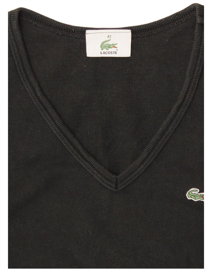 Lacoste Damen Crop Vest Top Größe 42 Large Schwarz