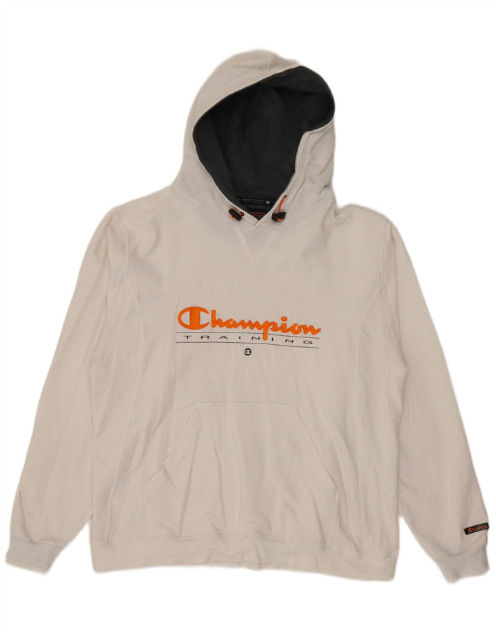 Champion Herren-Kapuzenpullover mit Grafik, Größe S, Weiß