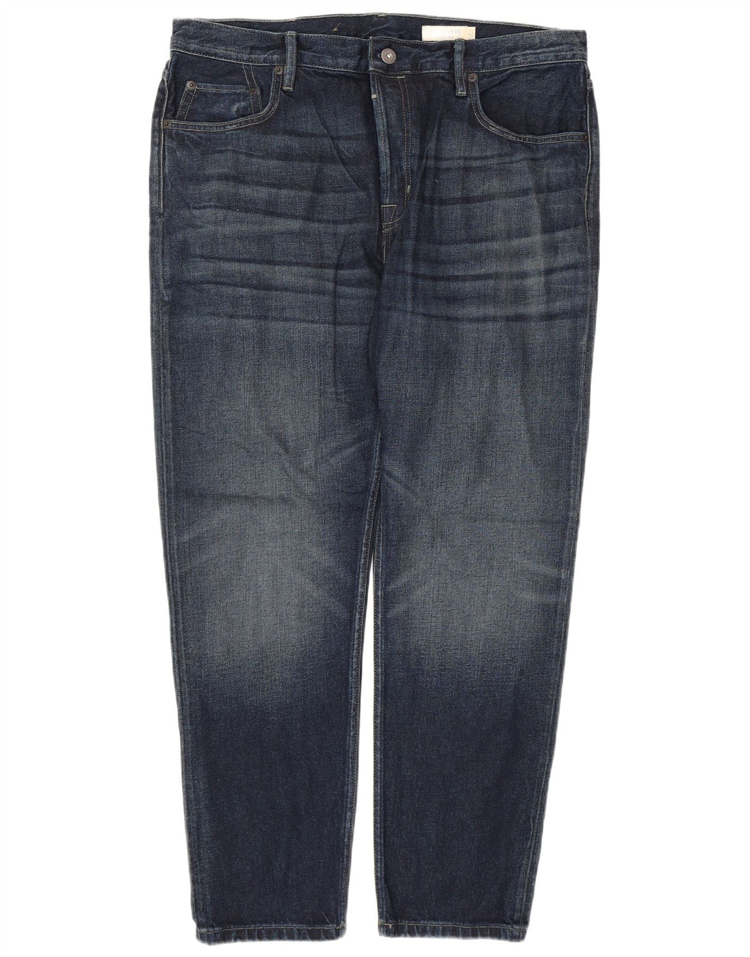ALL SAINTS Herren Dean Slim Jeans W36 L28 Marineblau Baumwolle