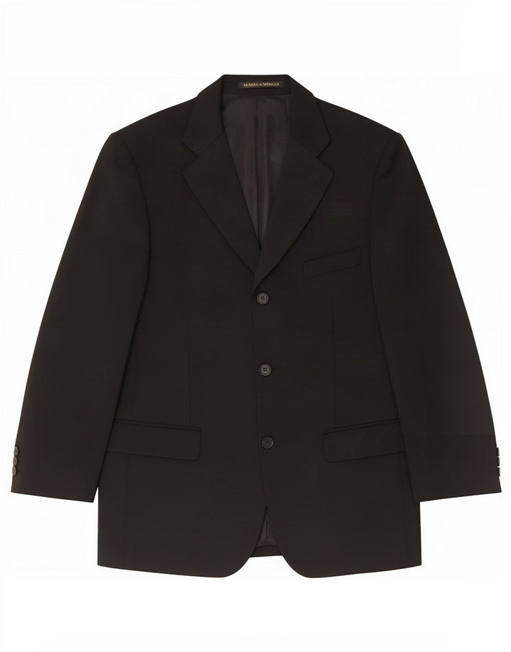 Marks & Spencer Herren St. Michael 3-Knopf-Blazerjacke, UK 40, Mittelschwarz