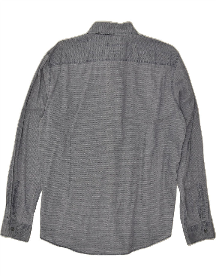HUGO BOSS Mens Shirt Large Grey Chevron | Vintage Hugo Boss | Thrift | Second-Hand Hugo Boss | Used Clothing | Messina Hembry 