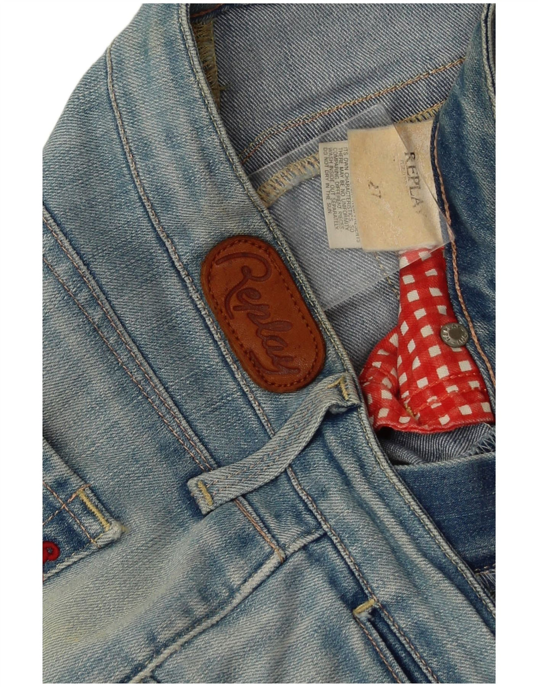 Replay Damen Slim Jeans W27 L28 Blau