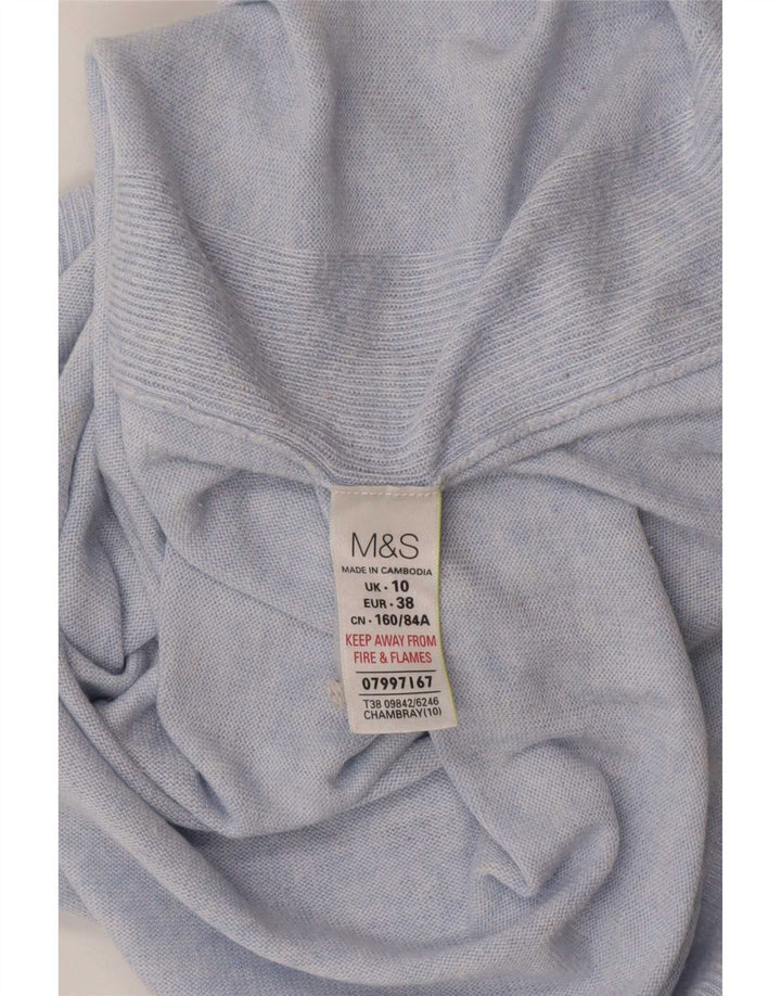 Marks & Spencer Damen-Pullover, übergroß, U-Boot-Ausschnitt, Gr. 10, Größe S, Blau