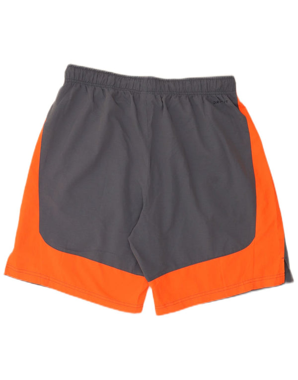 Nike Herren Dri Fit Sportshorts, großes graues Colourblock-Polyester