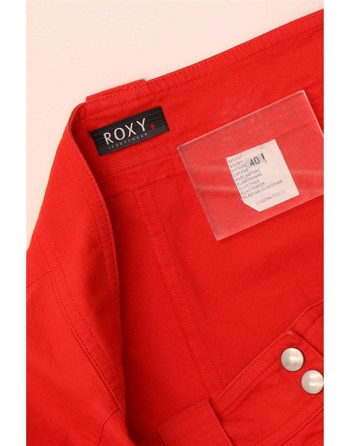 Gerade geschnittene Damenhose von Roxy, EU 40, mittelgroß, W30, L23, rote Baumwolle
