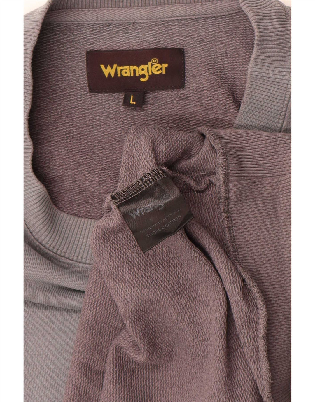 Wrangler Herren-Sweatshirt mit Grafik, groß, aus grauer Baumwolle