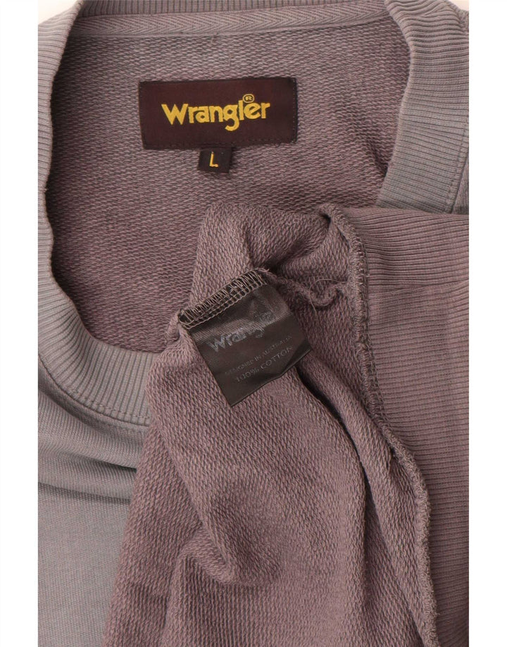 Wrangler Herren-Sweatshirt mit Grafik, groß, aus grauer Baumwolle
