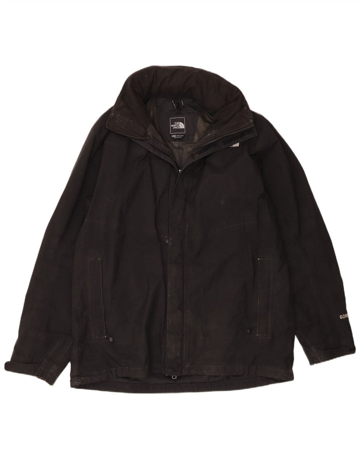 The North Face Herren-Regenjacke mit Kapuze, UK 42, XL, Schwarz, Polyester