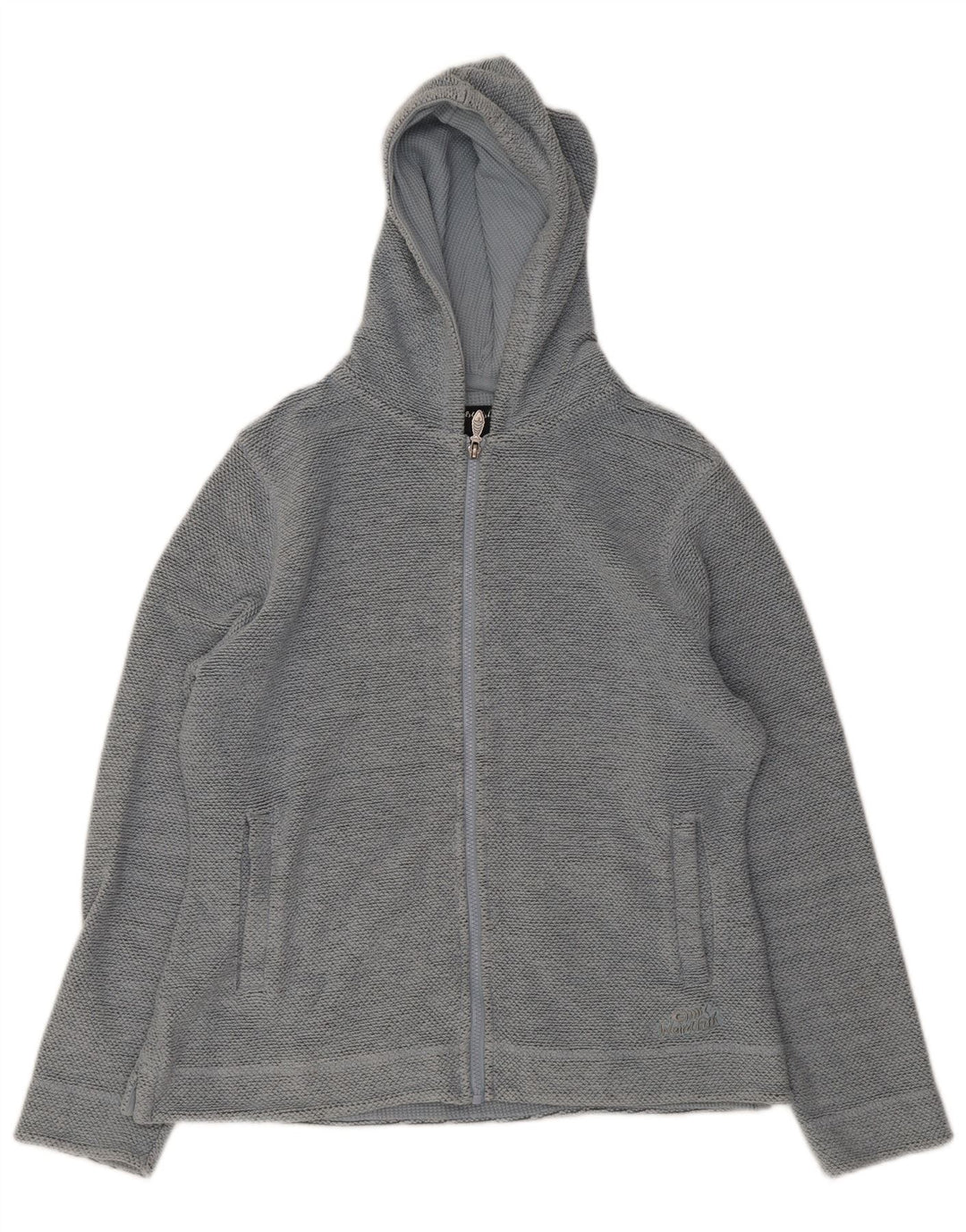 Weird Fish Damen-Kapuzenpullover mit Reißverschluss, UK 14, mittelblaue Baumwolle