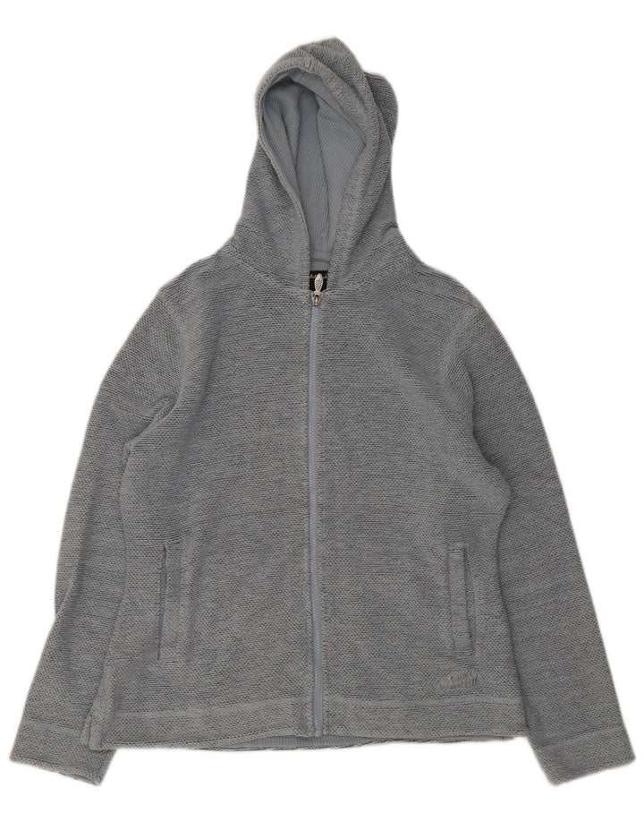 Weird Fish Damen-Kapuzenpullover mit Reißverschluss, UK 14, mittelblaue Baumwolle
