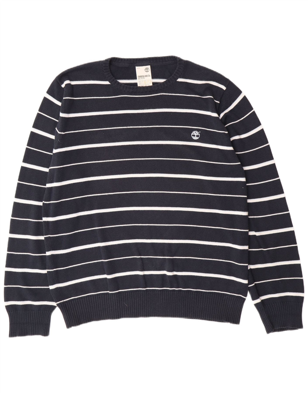 TIMBERLAND Herren-Pullover mit Rundhalsausschnitt, XL, marineblau, gestreift, Baumwolle