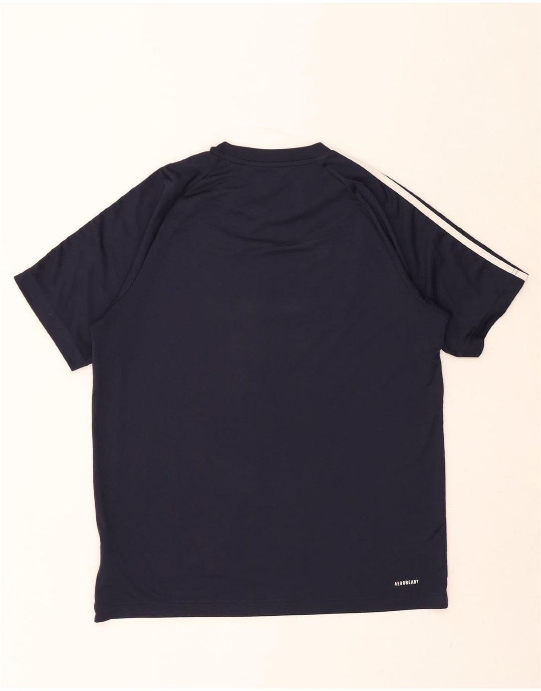 ADIDAS Mens Aeroready T-Shirt Top Medium Navy Blue Polyester Vintage Adidas and Second-Hand Adidas from Messina Hembry 