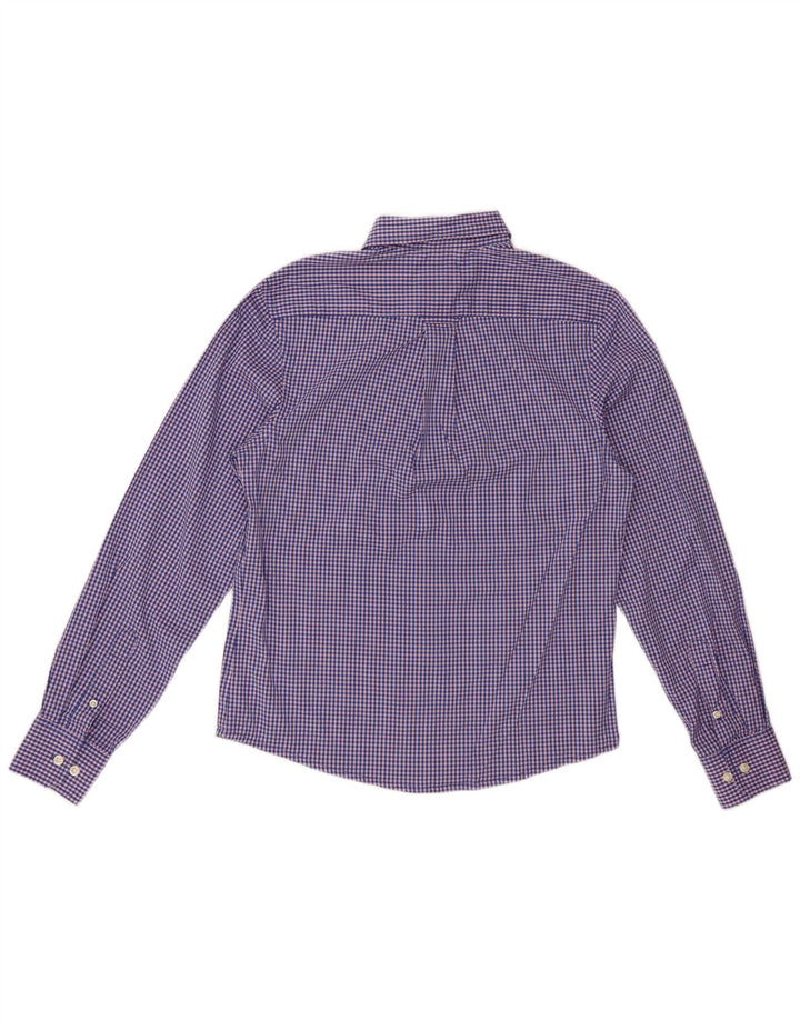 IZOD Slim-Fit-Hemd für Herren, klein, blau, Gingham-Baumwolle