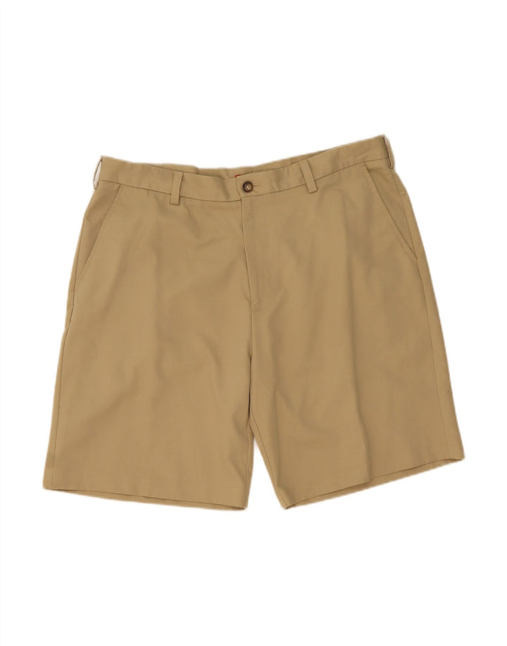 IZOD Mens Chino Shorts W38 XL Beige Polyester