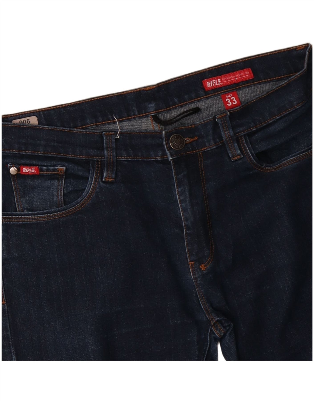 RIFLE Herren Slim Jeans W33 L28 Blaue Baumwolle
