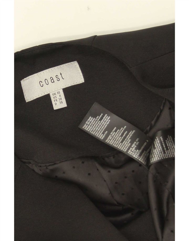 Coast Damen-Blazerjacke mit 3/4-Ärmeln, Größe S, Schwarz, Polyester