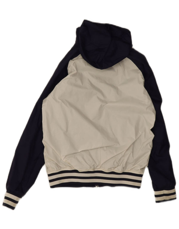 K-Way Jungen-Bomberjacke mit Kapuze, 9–10 Jahre, marineblaues Colourblock-Nylon