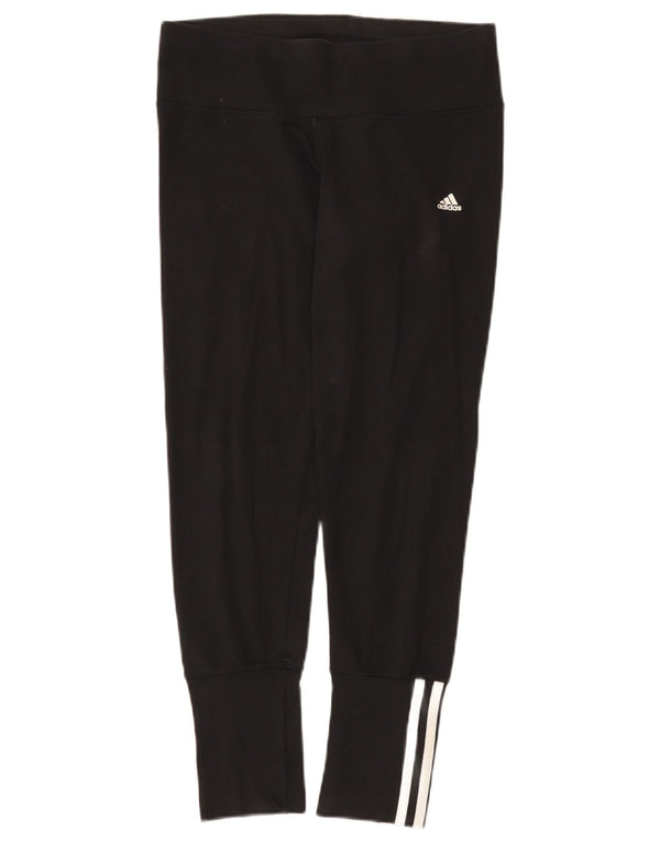 Adidas Damen Climalite Leggings UK 12/14 Mittelschwarze Baumwolle