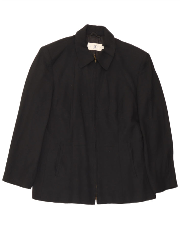 Belfe & Belfe Damen Bomberjacke IT 46 Große schwarze Wolle