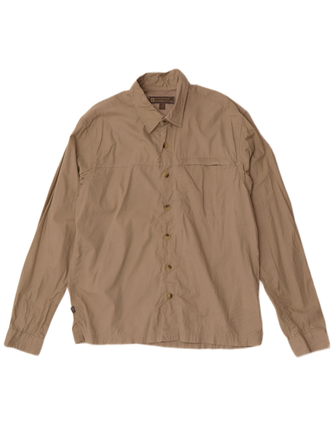 Mountain Warehouse Herren-Hemd in normaler Passform, Mittelkhaki aus Baumwolle
