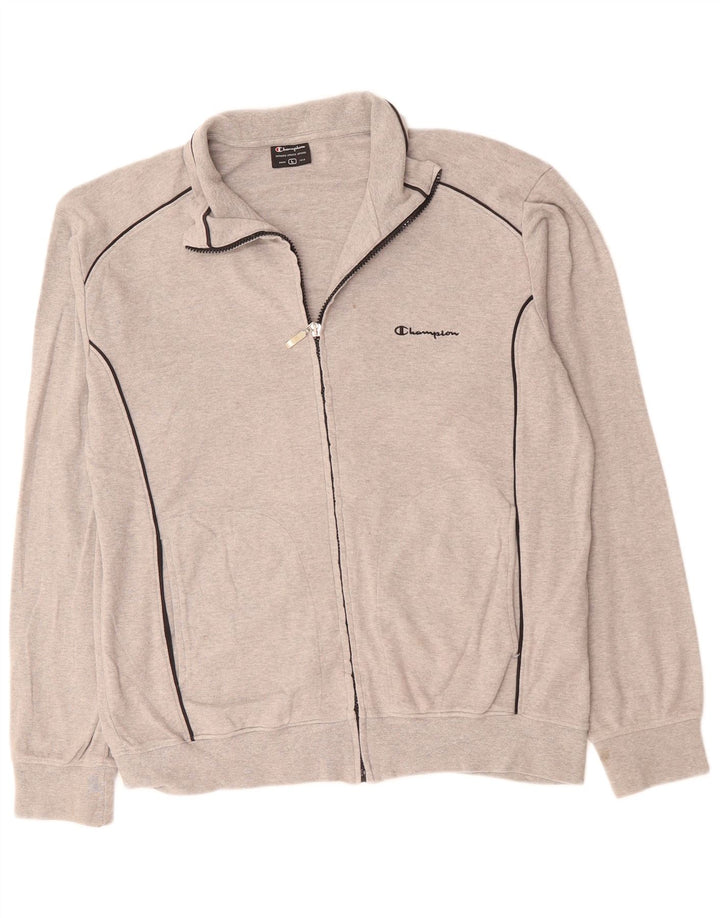CHAMPION Herren-Trainingsanzug-Top-Jacke, große graue Baumwolle