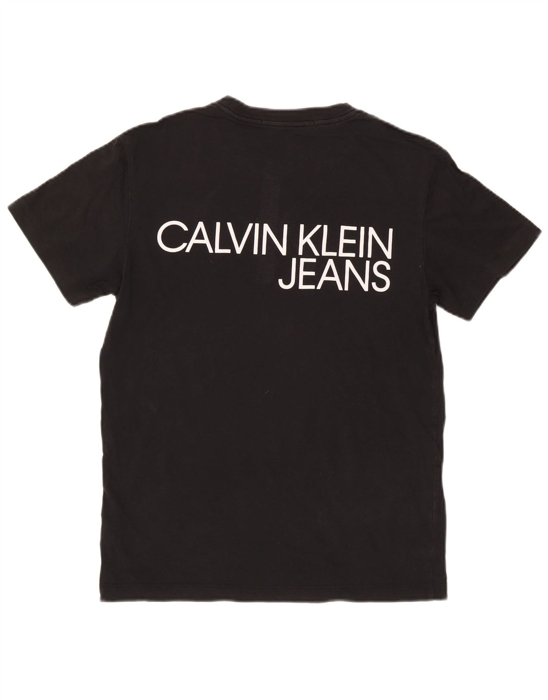 CALVIN KLEIN JEANS Herren Grafik T-Shirt Top Small Schwarz Baumwolle