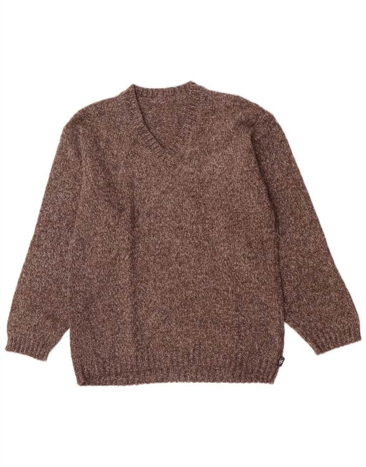 Calvin Klein Herren Pullover mit V-Ausschnitt Mittelbraun