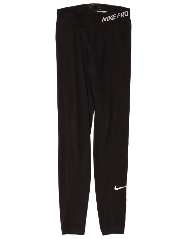 Nike Damen Dri Fit Graphic Leggings UK 4 XS Schwarz