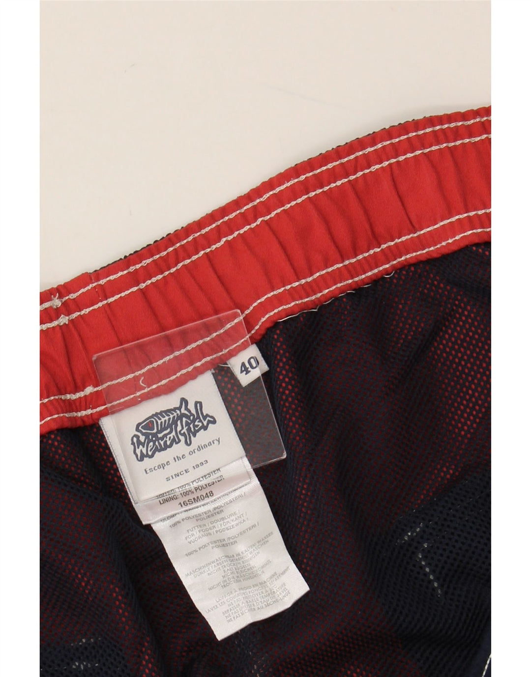 WEIRD FISH Herren-Badeshorts mit Grafik, XL, Marineblau, Farbblock