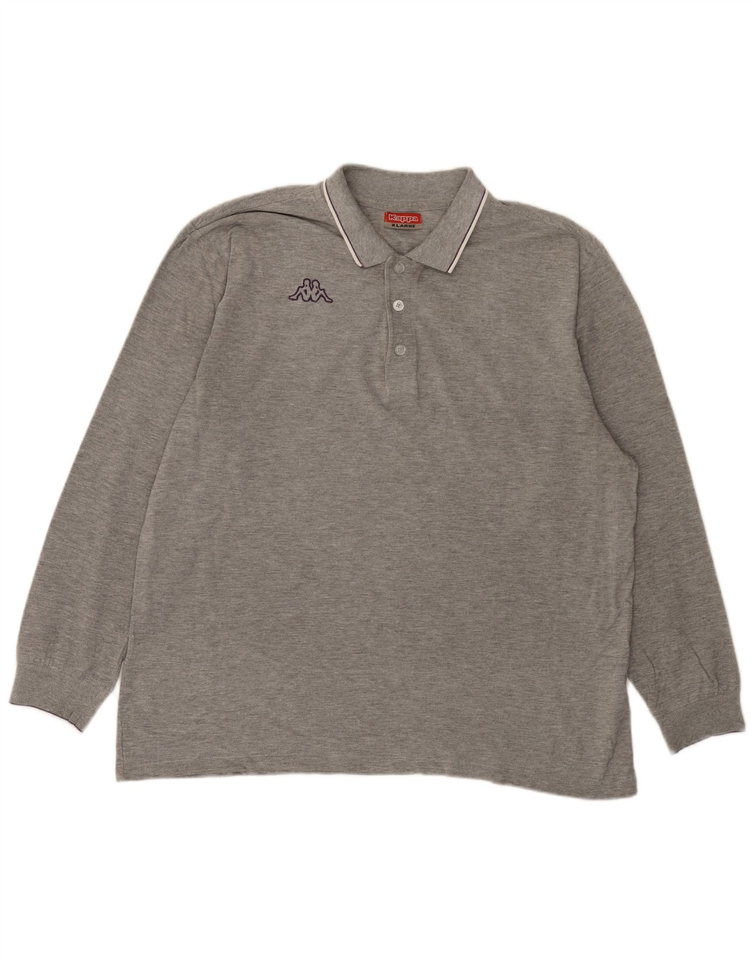 Kappa Herren Langarm-Poloshirt XL Grau